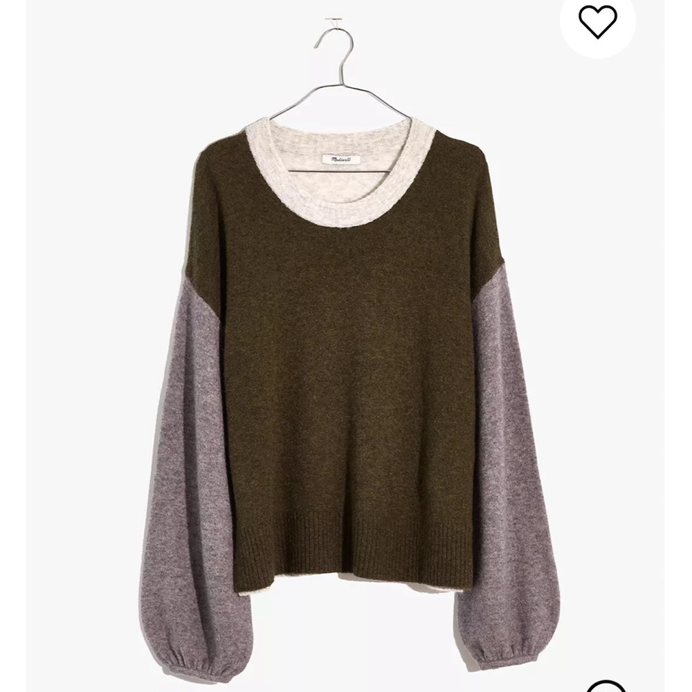 Madewell Colorblock Payton Sweater in Coziest Yarn - Picture 8 of 8